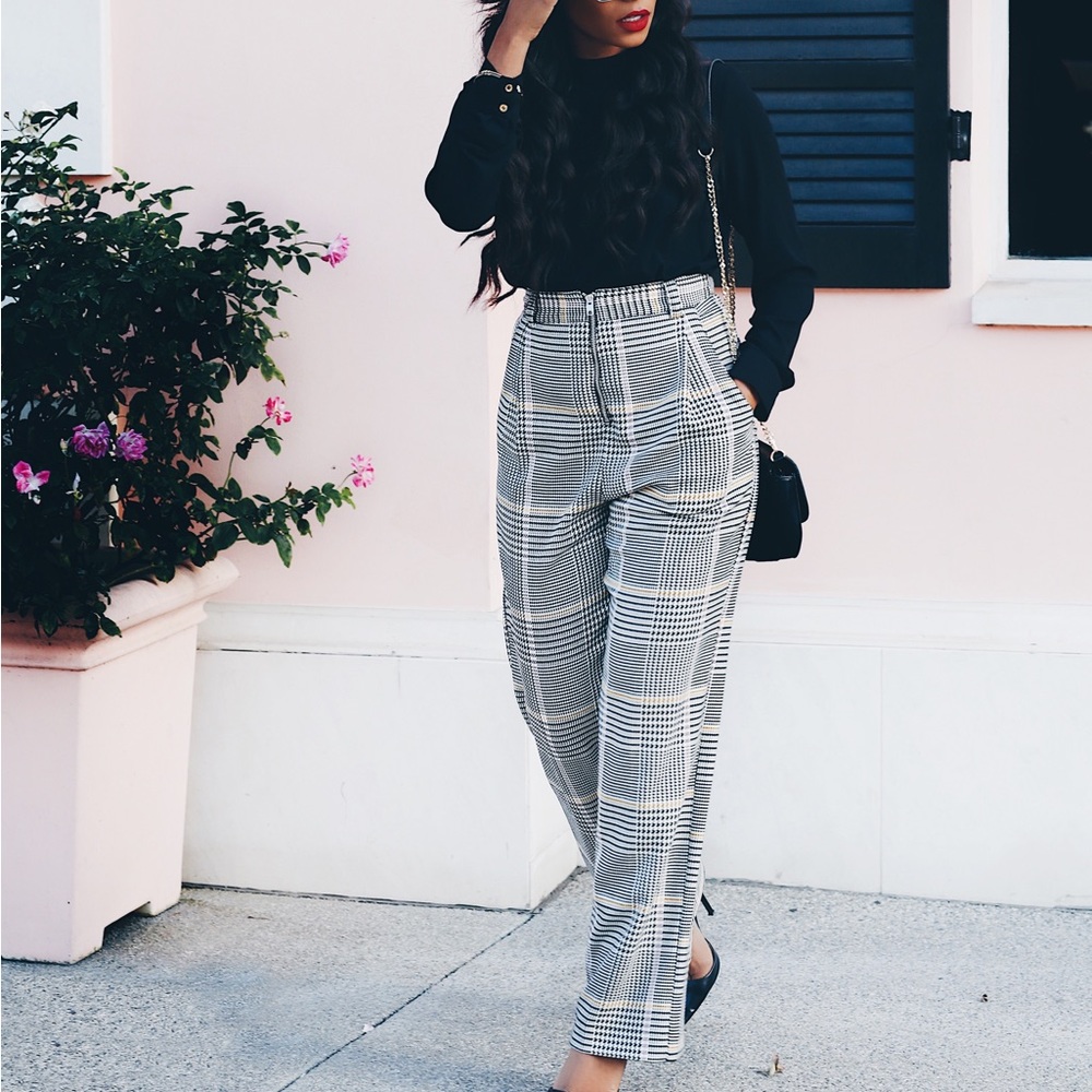 Topshop Checkered Houndstooth Trouser - Picture 4 of 7